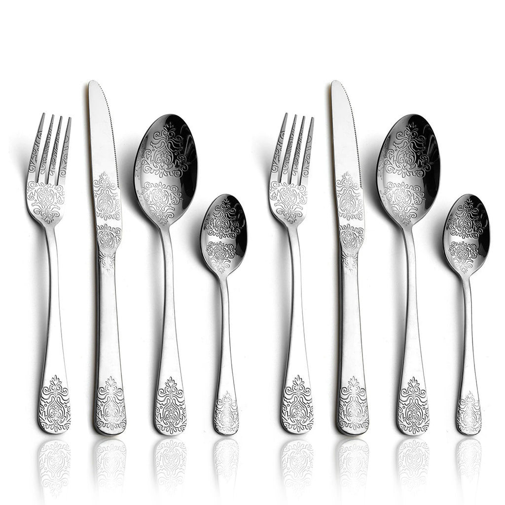 Luxury Vintage Gold Silverware Set | 16/24 Piece Dining Collection