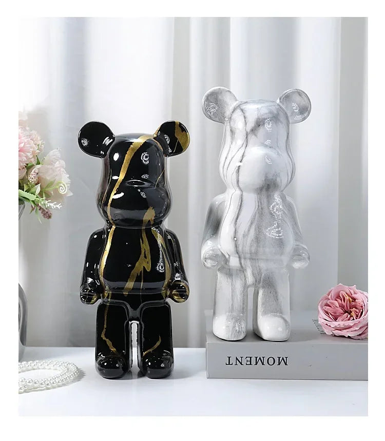 Vabena Luxury Aesthetic Nordic Resin Bear Sculpture - Home Decor