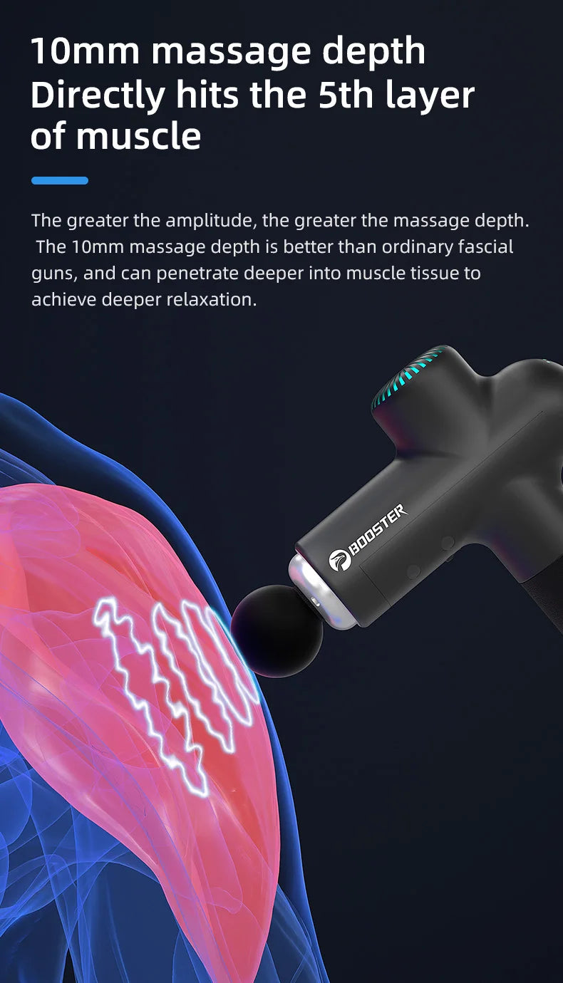 Booster Massage Gun - Electric Neck & Body Fascia Massager for Muscle Recovery