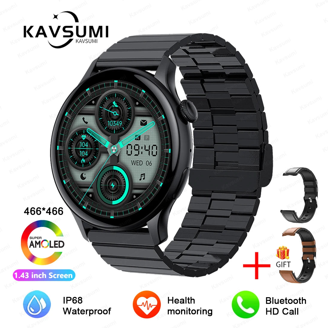 Women's Elegant AMOLED Smartwatch with GPS & Bluetooth Calling