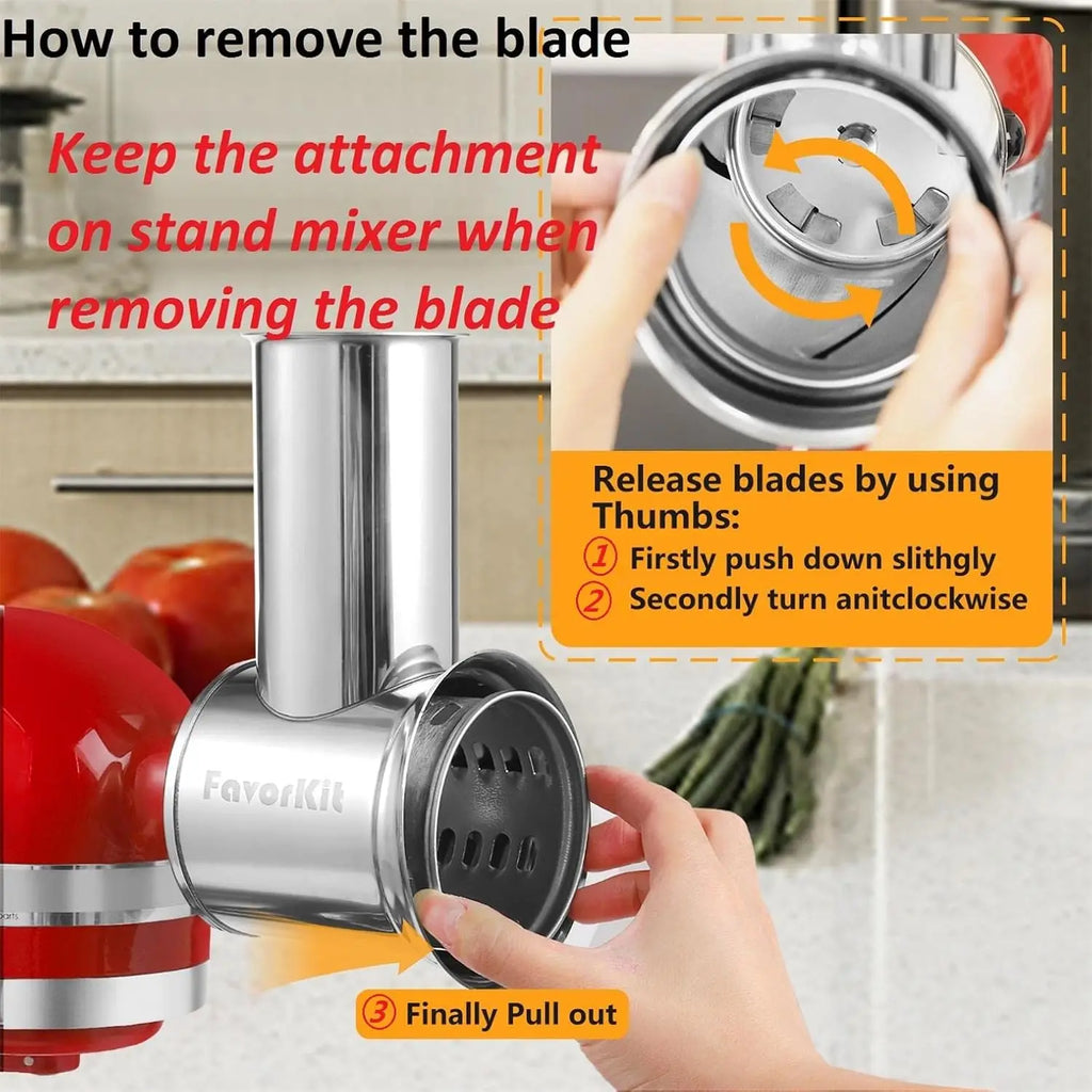 Nakładka krajalnica tarka do miksera kitchenaid – stal nierdzewna