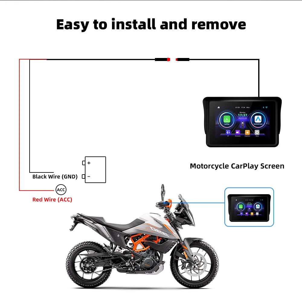 Ekiy bezprzewodowa nawigacja carplay android auto dla motocykli bmw gs & xr