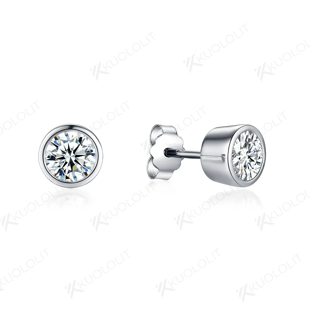 Kolczyki zaręczynowe kuololit z diamentami hodowlanymi – 18k/14k/925