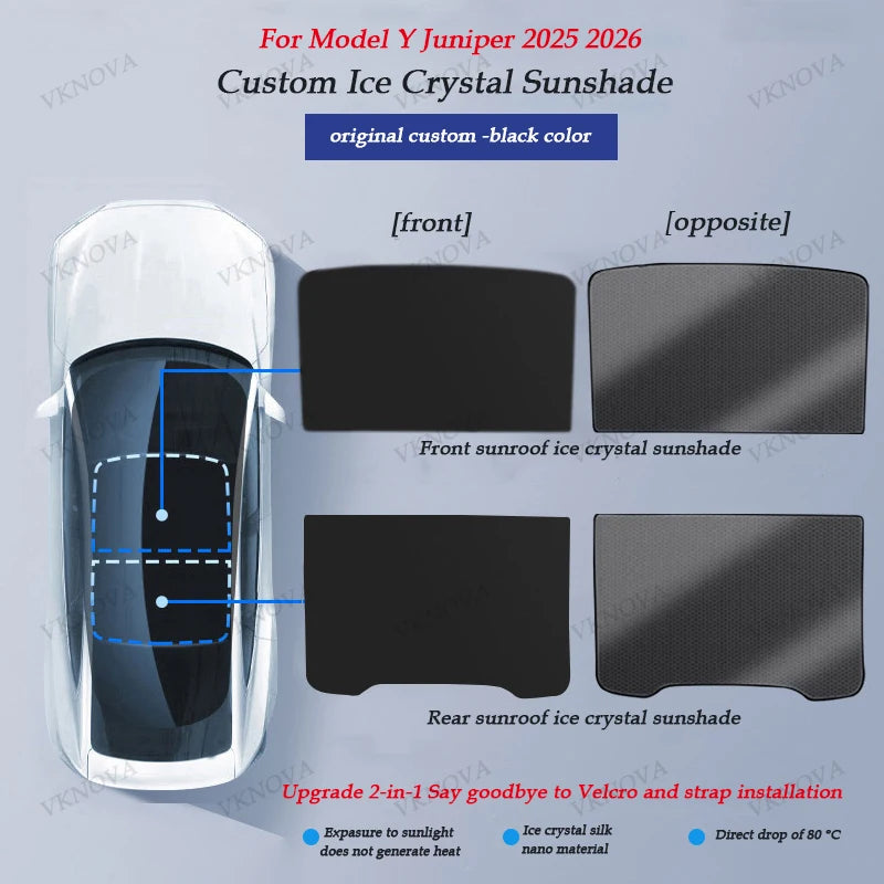 Osłona przeciwsłoneczna dachu tesla model 3 y highland juniper 2025 – ochrona uv