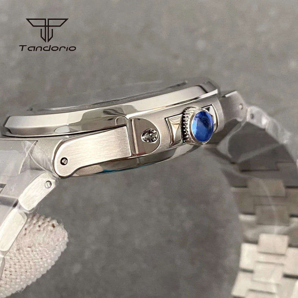 Męski zegarek automatyczny tandorio square - szafir, luminiscencja, mechanizm nh35