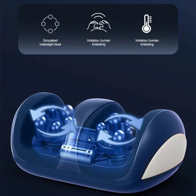 Extra Large Electric Foot & Calf Massager with Heat, Shiatsu & Kneading | Deep Muscle Relief