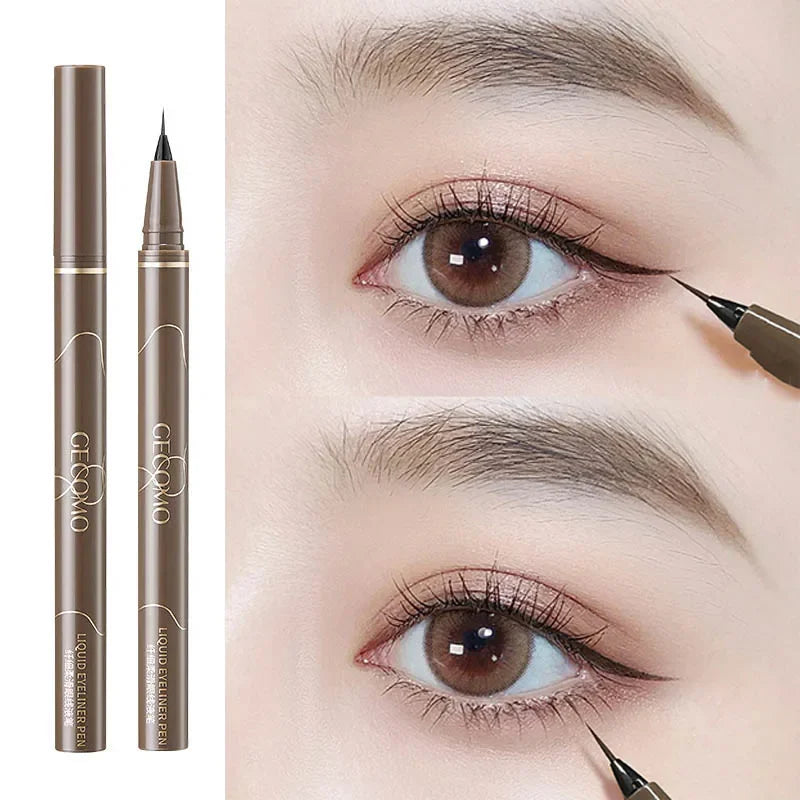 Ultracienki wodoodporny eyeliner do dolnej powieki i efektu silkworm - czarnobrązowy