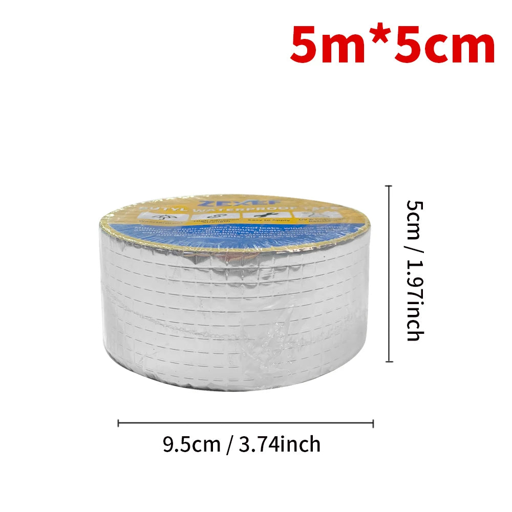 Waterproof Aluminum Butyl Tape - High Temp Roof & Wall Repair Sealant