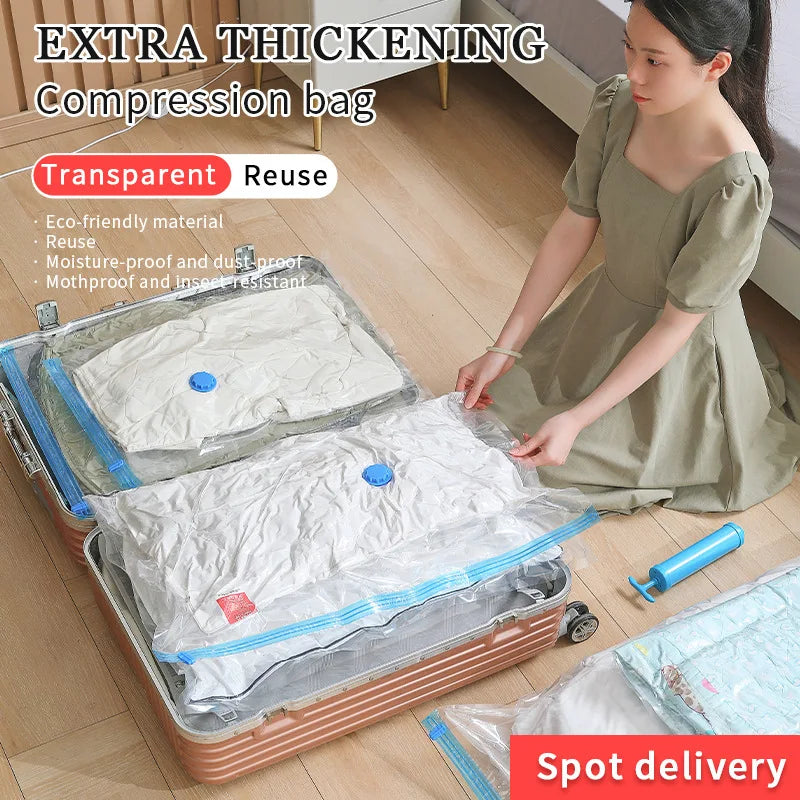 Vabena Vacuum Storage Bags for Clothes & Bedding - Space Saving Organizer