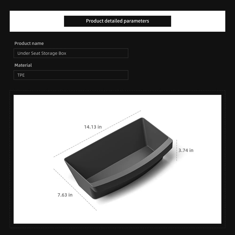 Organizer pod siedzenie tesla model y juniper 2025-2026 - idealne dopasowanie