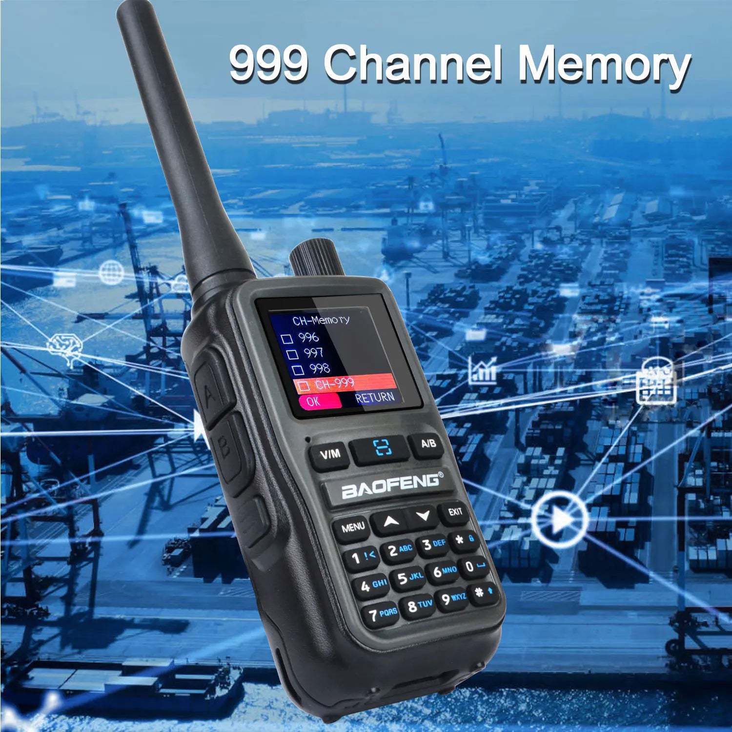 Baofeng uv-5r mini zestaw 2 sztuk dwuzakresowy radiotelefon kompaktowy 5w z odbiornikiem pasma lotniczego i ładowaniem usb-c