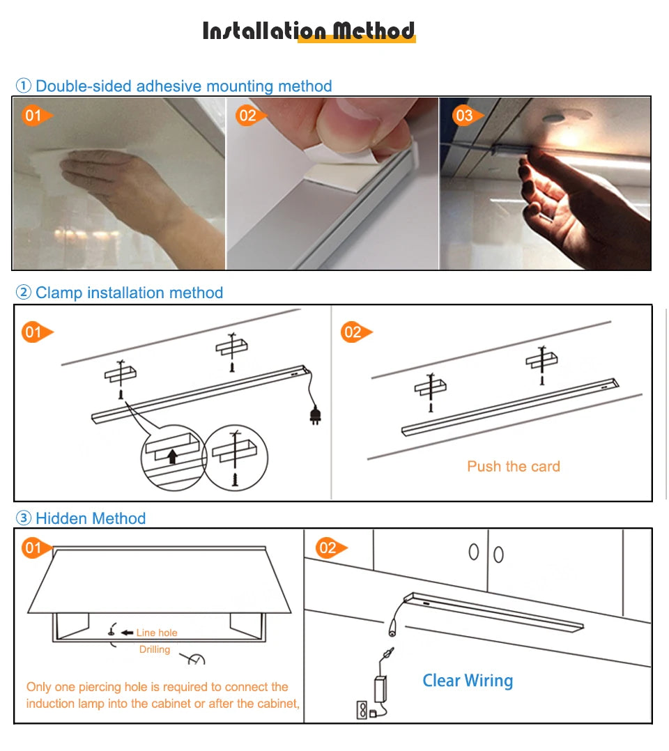 PARKSON LED Under Cabinet Lights - Motion Sensor Kitchen Lighting