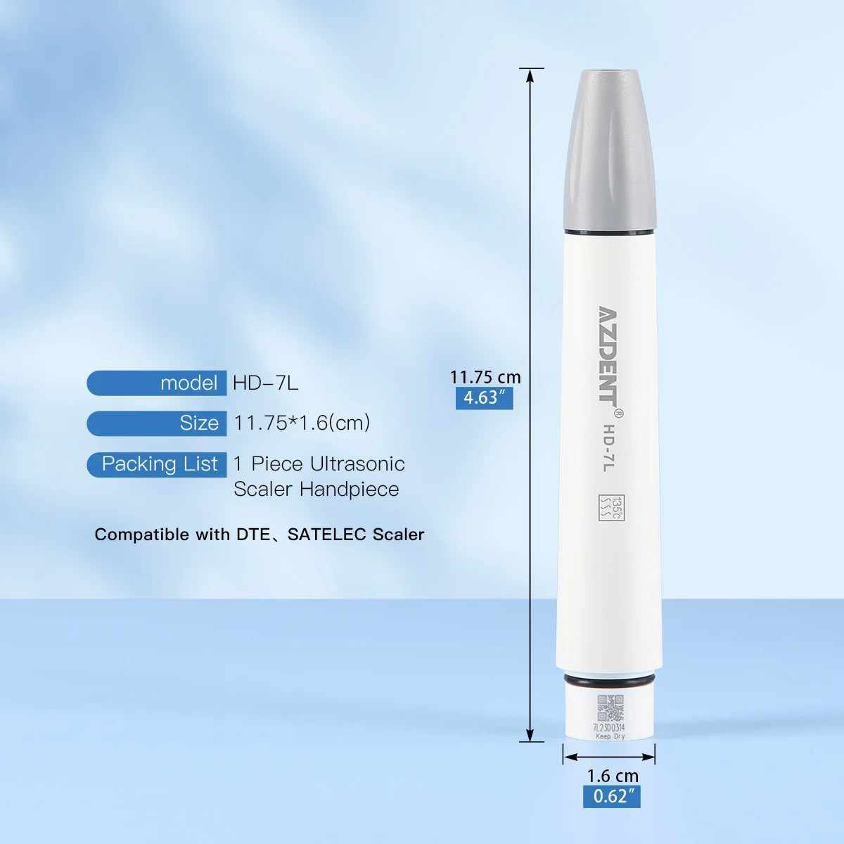 Azdent dentalne ultradźwiękowe końcówki do scalera piezo – sterylizowane w 135°, kompatybilne z satelec, dte, woodpecker, ems, vrn
