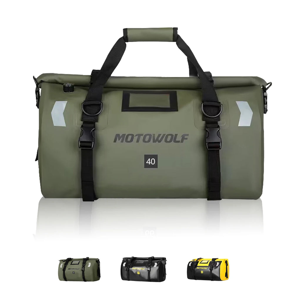Wodoodporna torba motocyklowa na bagaż | suchy plecak rolowany | 20l, 40l, 66l