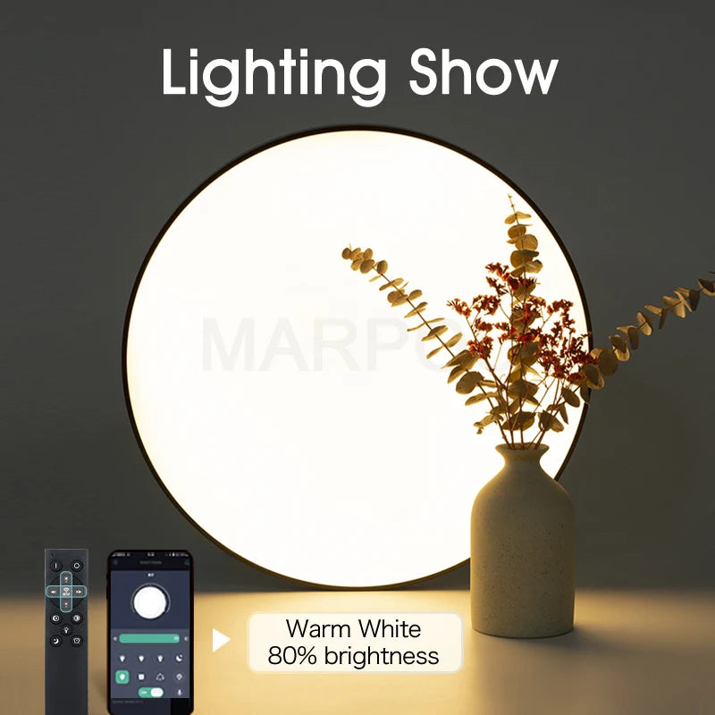 MARPOU Dimmable LED Ceiling Lamp - Modern Bedroom Lighting