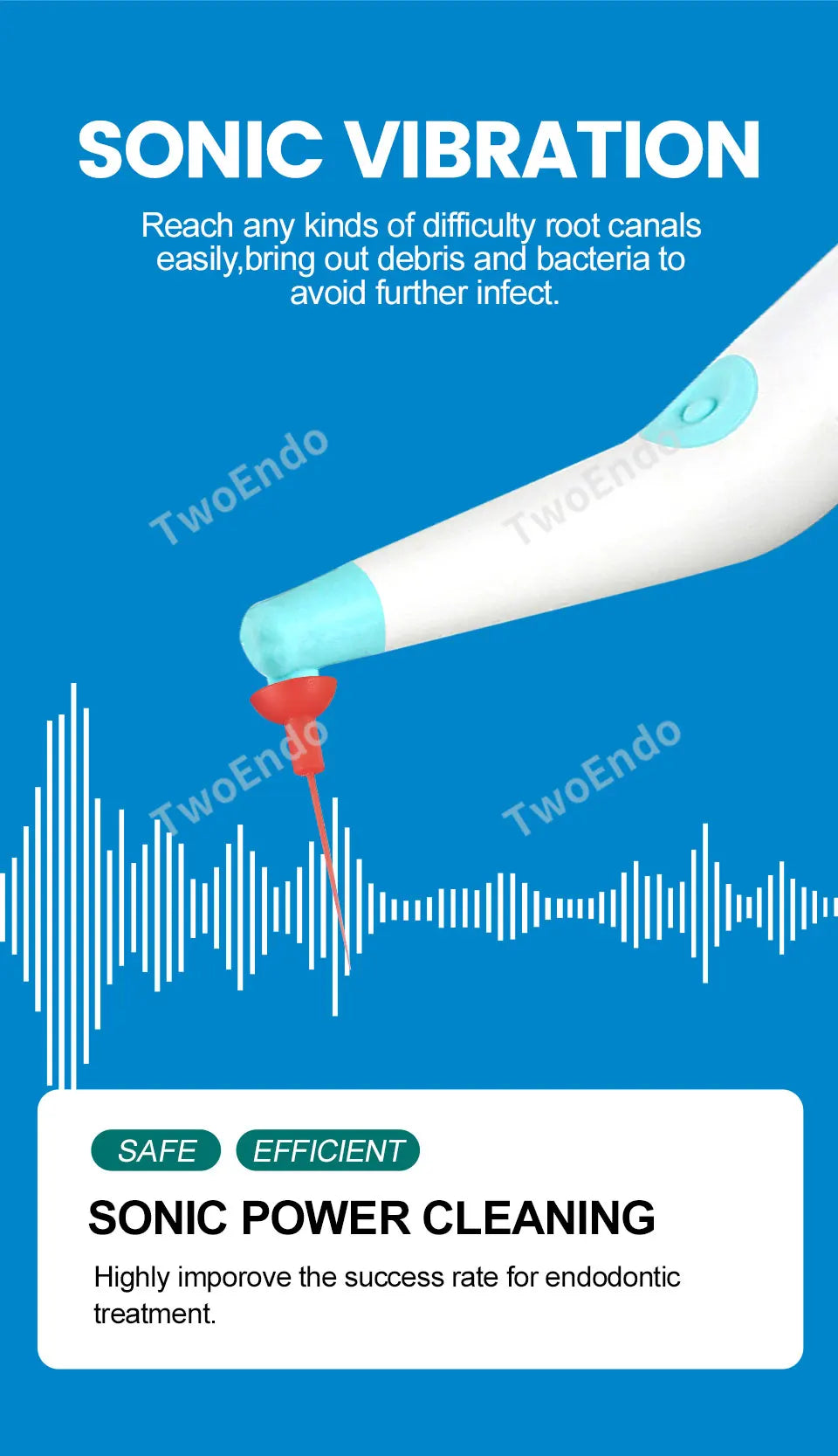 60 końcówek do sonicznego irygatora stomatologicznego – narzędzia endodontyczne do kanałów korzeniowych