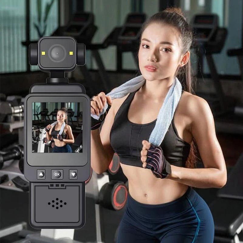 Kamera sportowa lenovo 4k wodoodporna z podwójnymi ekranami