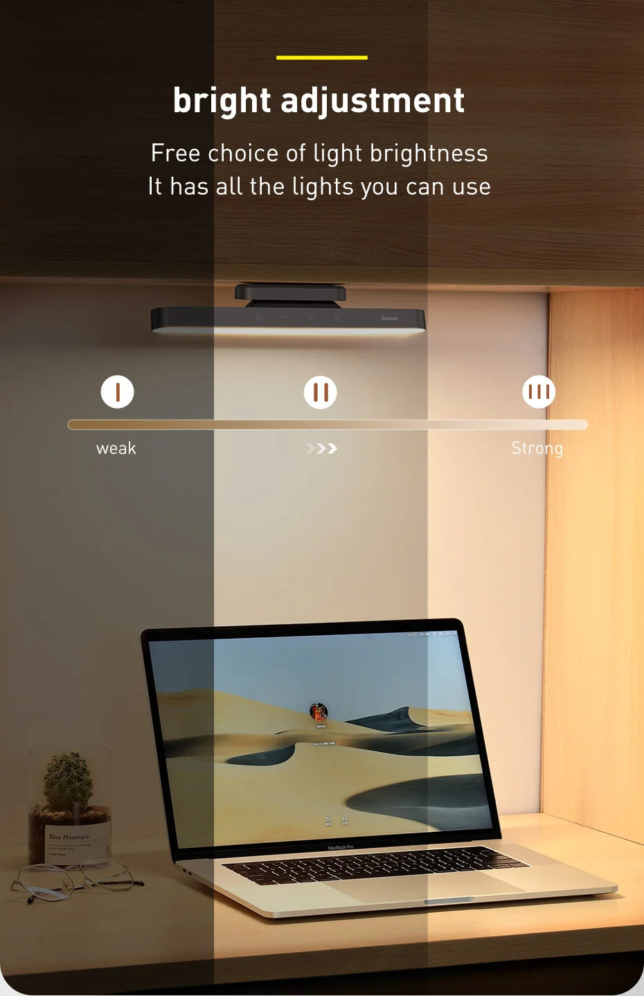 Baseus magnetyczna lampa na monitor – ochrona oczu i lampka biurkowa