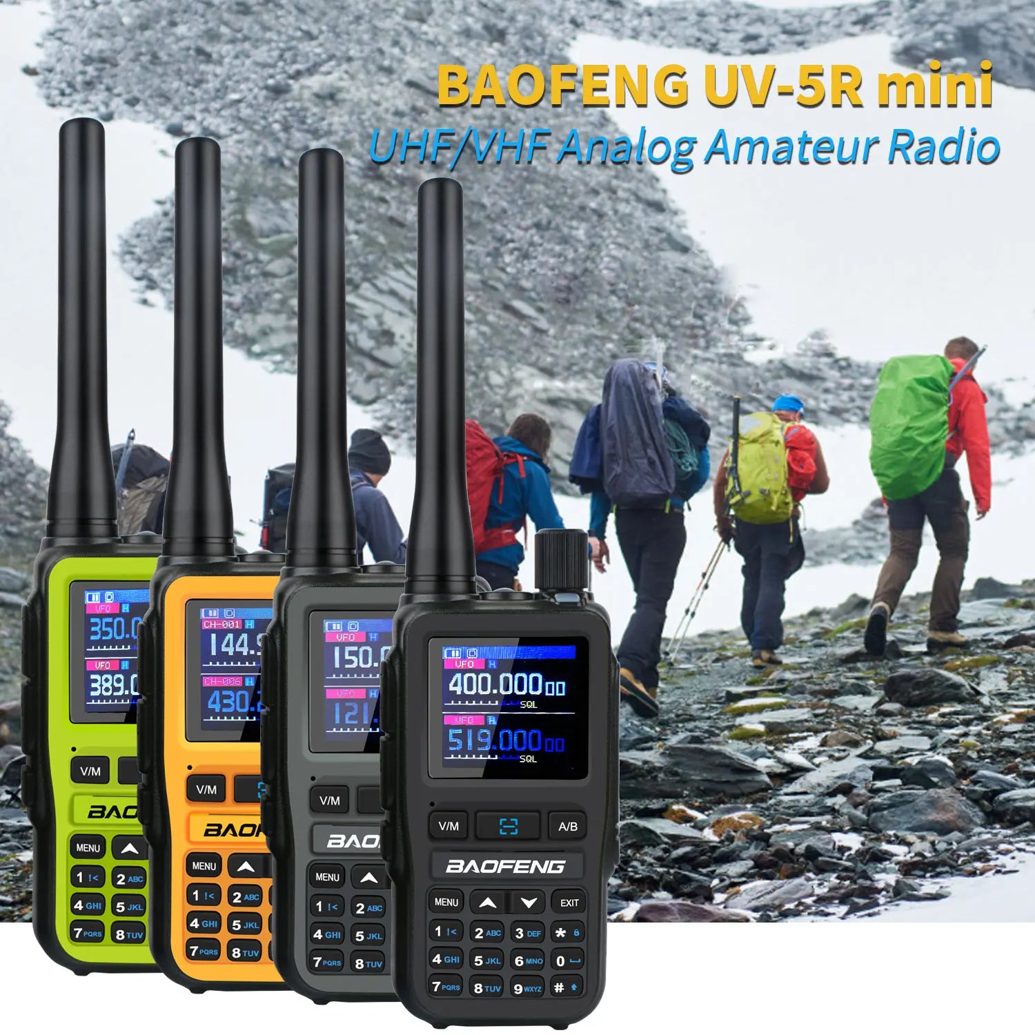 Baofeng uv-5r mini zestaw 2 sztuk dwuzakresowy radiotelefon kompaktowy 5w z odbiornikiem pasma lotniczego i ładowaniem usb-c
