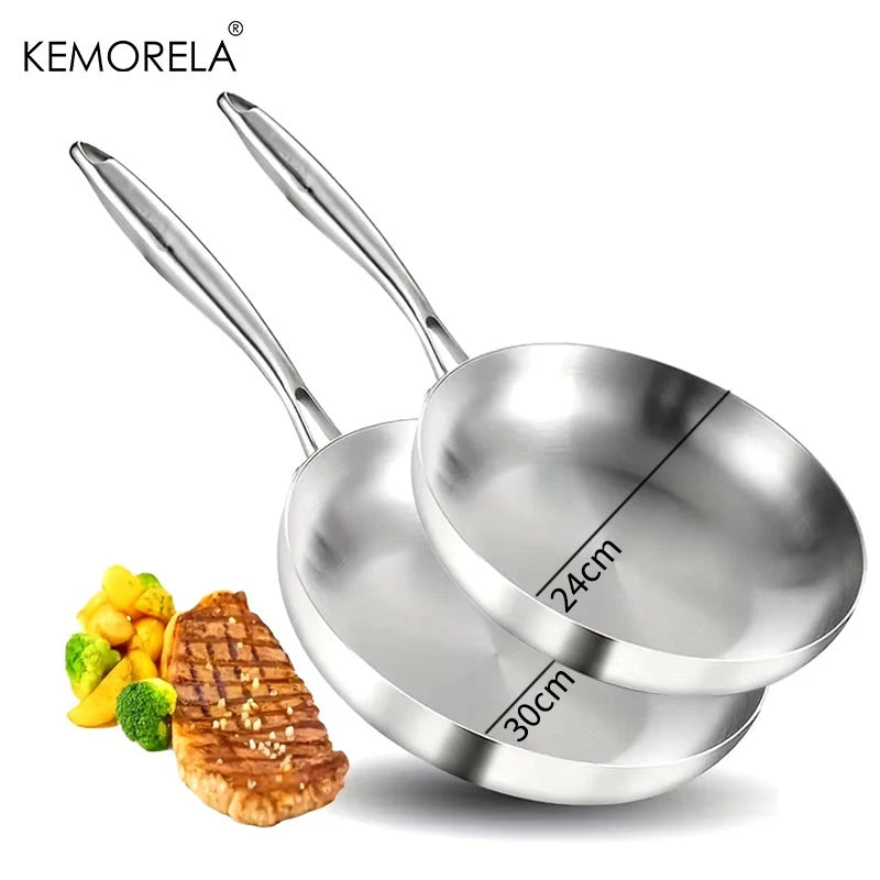 Patelnie ze stali nierdzewnej vabena 5-warstwowe – patelnie wok nieprzywierające 22-28cm