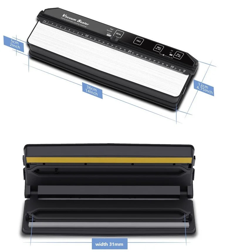 Donirt Professional Food Vacuum Sealer - Widen Design for Extended Freshness