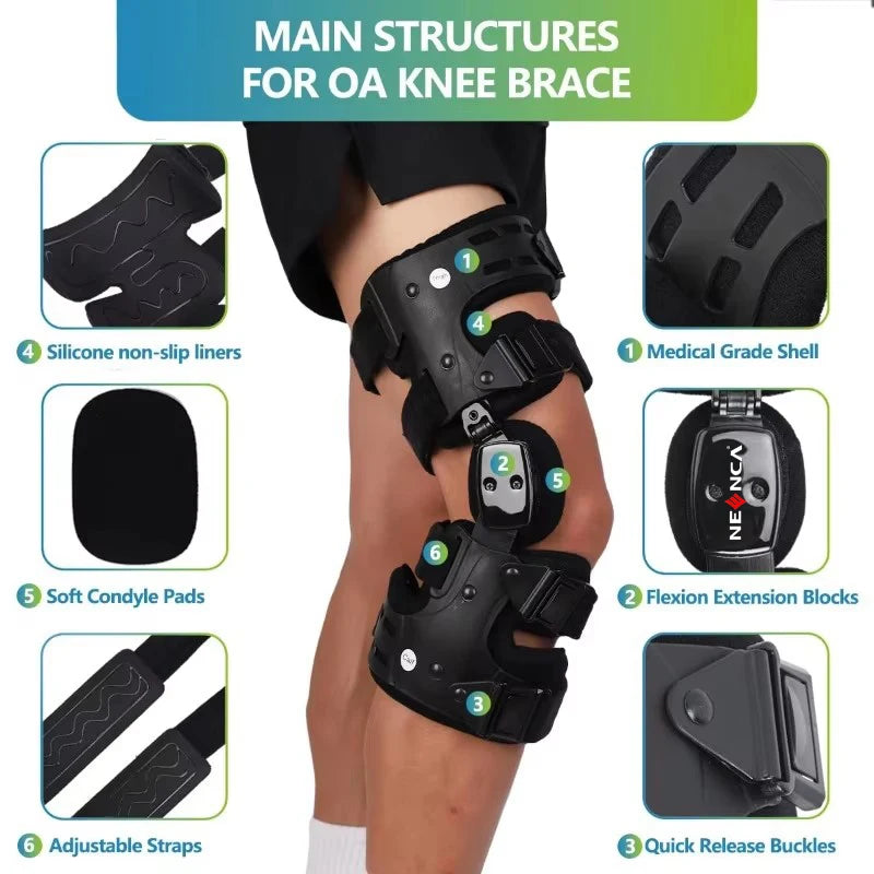 NEENCA OA Unloader Knee Brace - Osteoarthritis Pain Relief & Support