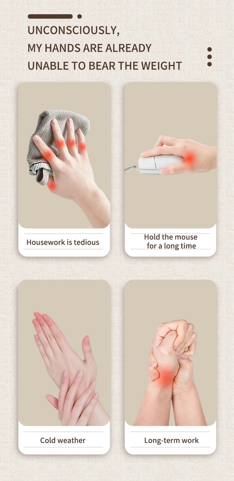 Hand Massager with Compression & Vibration for Muscle Relief