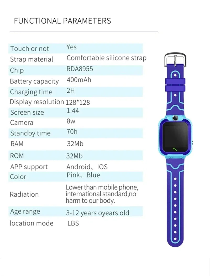 Lenovo 2026 smartwatch dziecięcy 5g – gps, sos, połączenia, kamera, wodoodporny