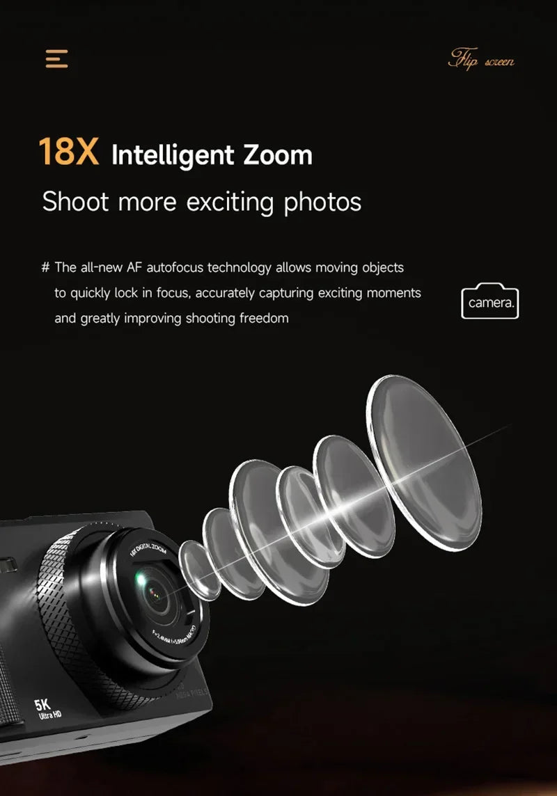 Kamera vlogowa oneplus 5k – 75mp, obrotowy ekran, 18x zoom