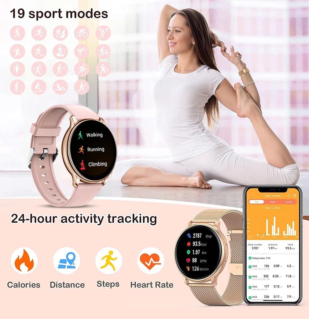 Mevaden inteligentne zegarki z rozmowami bluetooth, indywidualnymi tarczami i trackerami fitness y22