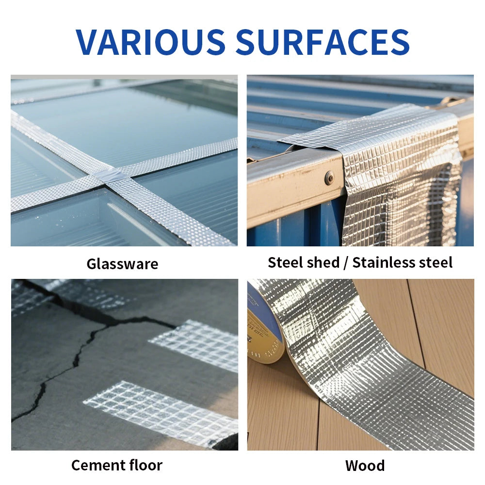 Waterproof Aluminum Butyl Tape - High Temp Roof & Wall Repair Sealant