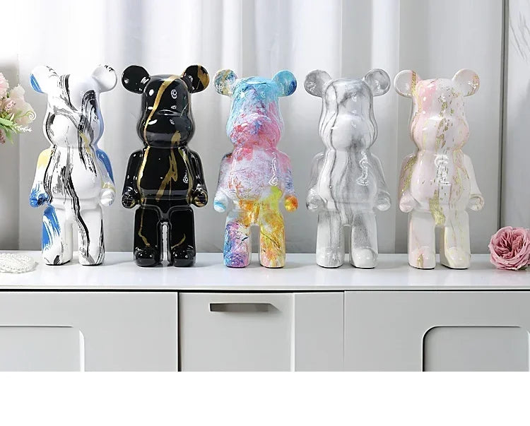Nordic Bear Statue - Luxury Resin Figurine for Home Decor