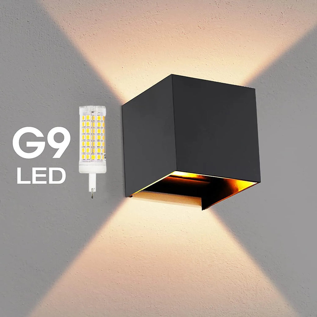 Kicaao nowoczesna architektoniczna wodoodporna lampa ścienna led | oświetlenie zewnętrzne