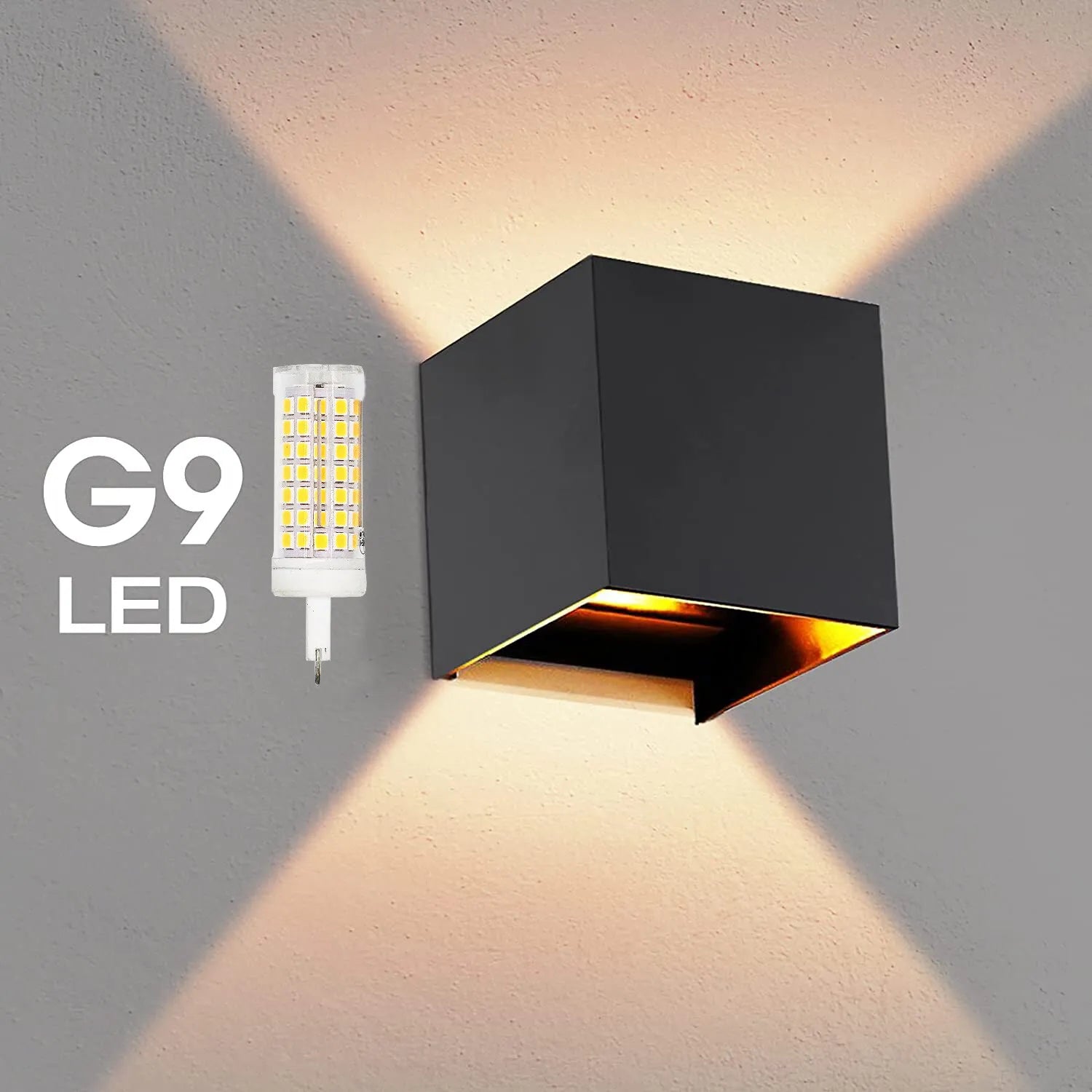 Kicaao nowoczesna architektoniczna wodoodporna lampa ścienna led | oświetlenie zewnętrzne