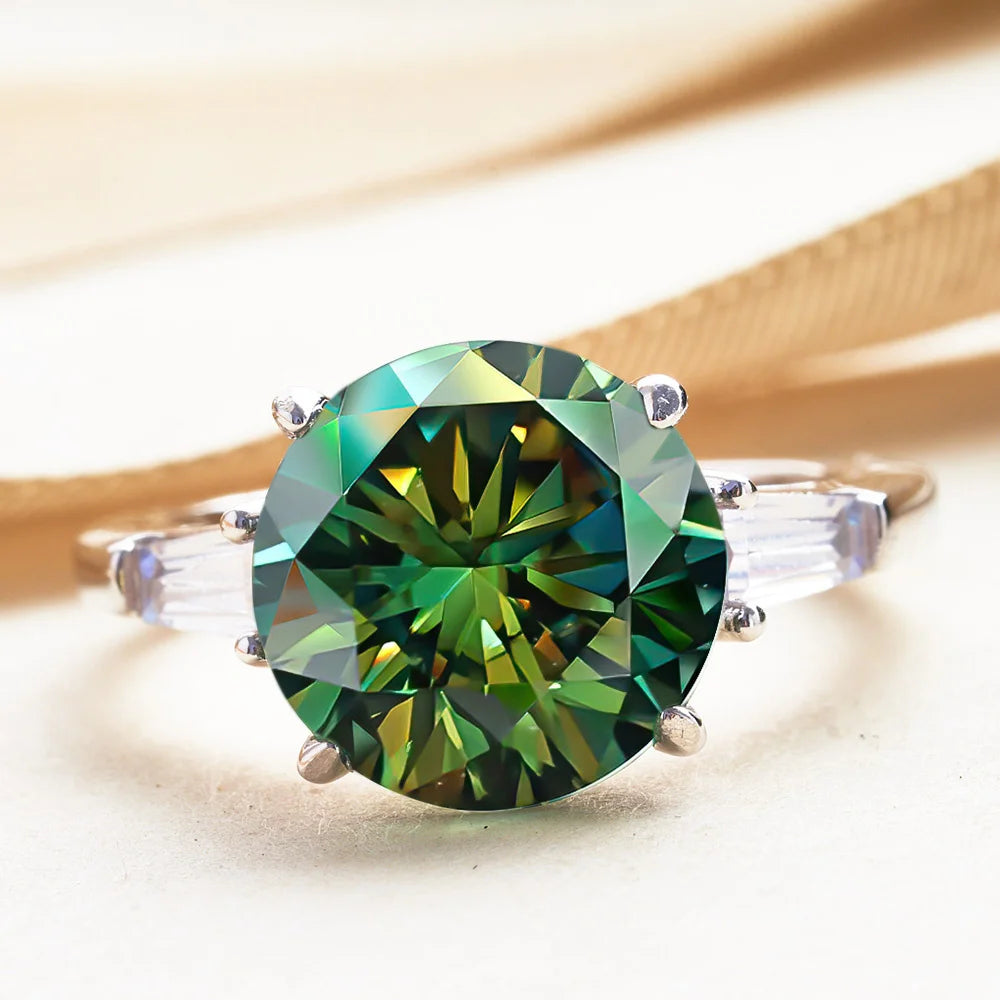 GRA Certified 5CT Moissanite Ring VVS1 Sterling Silver - Timeless Elegance