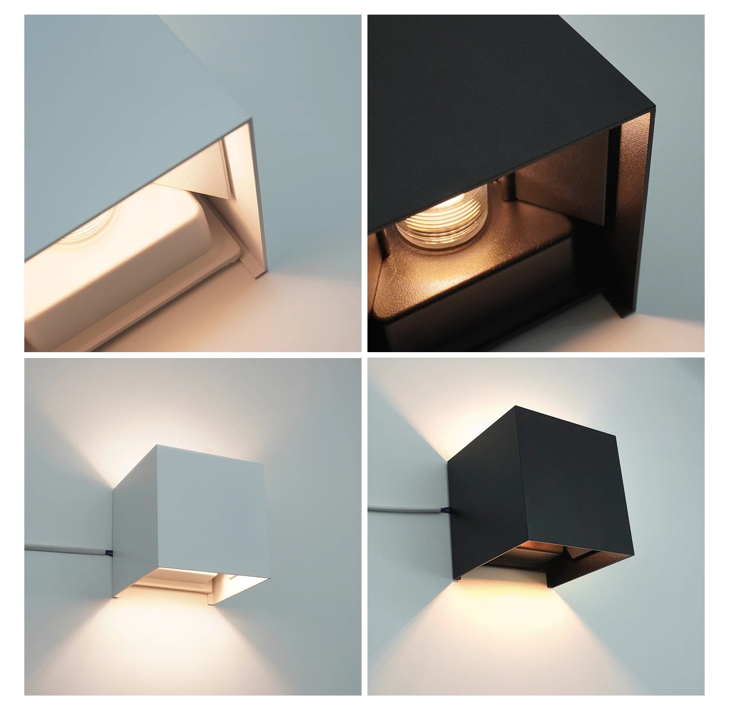 Kicaao nowoczesna architektoniczna wodoodporna lampa ścienna led | oświetlenie zewnętrzne