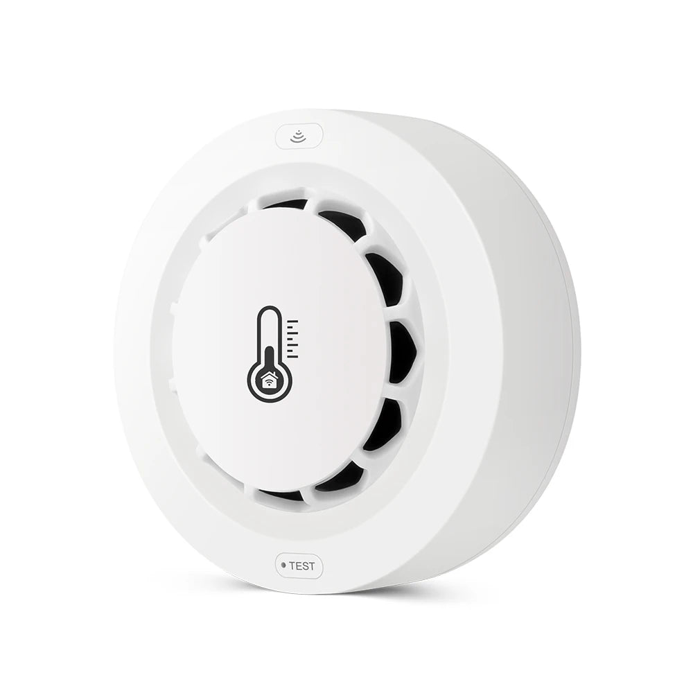 Detektor dymu tuya smart wifi i bluetooth z temperaturą i wilgotnością