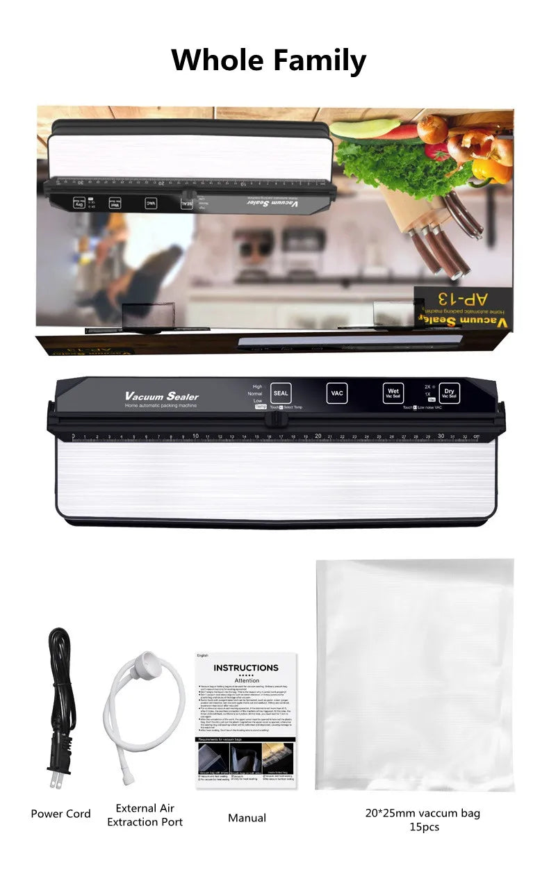 Donirt Professional Food Vacuum Sealer - Widen Design for Extended Freshness