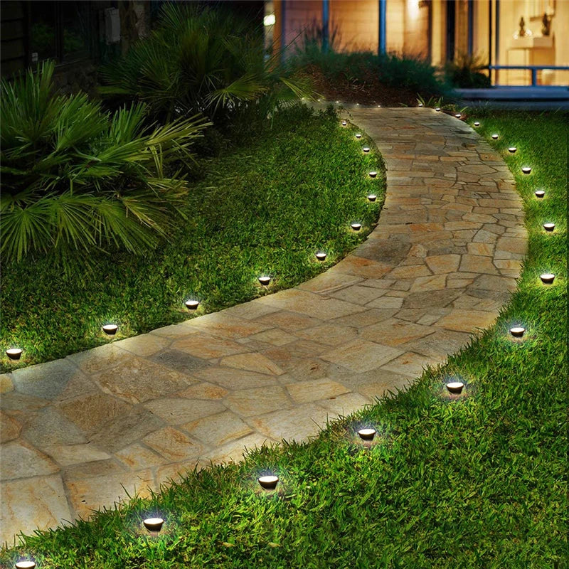 Vabena 10-in-1 RGB Solar Landscape Spotlights - IP65 Waterproof Garden Lights Set