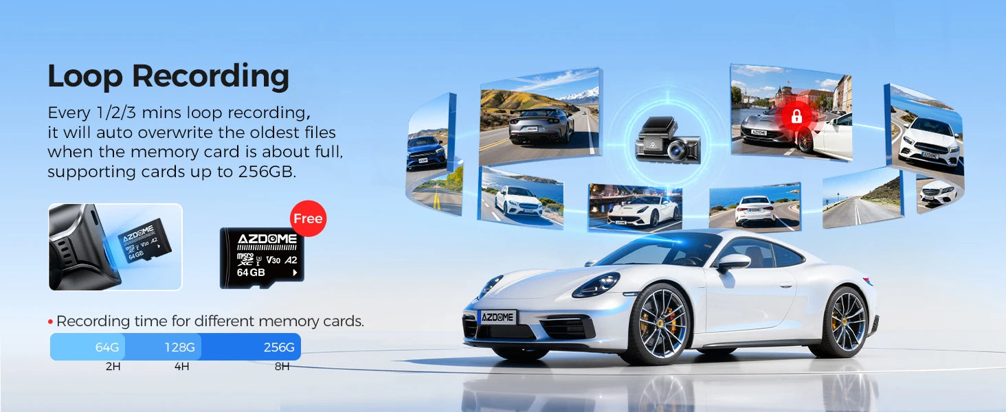 AZDOME M550 Pro 4K Dash Cam with GPS, WiFi & Night Vision