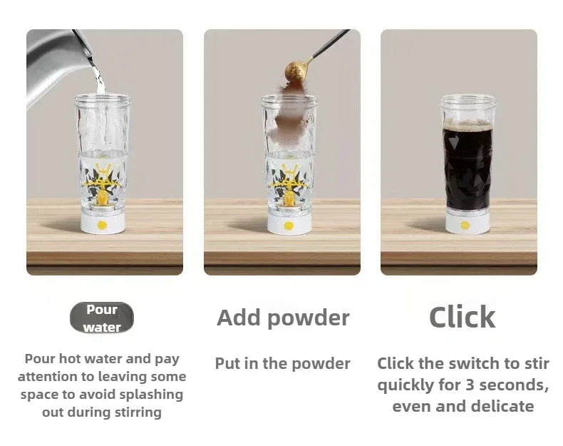 Elektryczny shaker proteinowy 650ml - automatyczny kubek do gładkich napojów