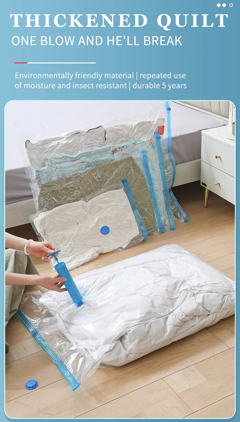 Vabena Vacuum Storage Bags for Clothes & Bedding - Space Saving Organizer