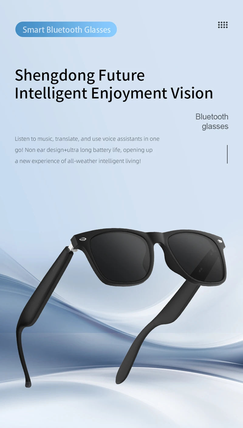 Modowe okulary inteligentne vivo | wodoodporne audio bluetooth i połączenia