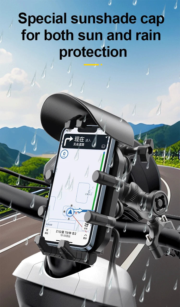 Uchwyt na telefon motocyklowy i szybka ładowarka – bezprzewodowa, usb, typ c