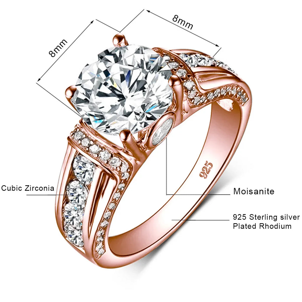 Certyfikowany pierścionek z moissanitem 2ct d vvs1 - elegancja srebra próby 925