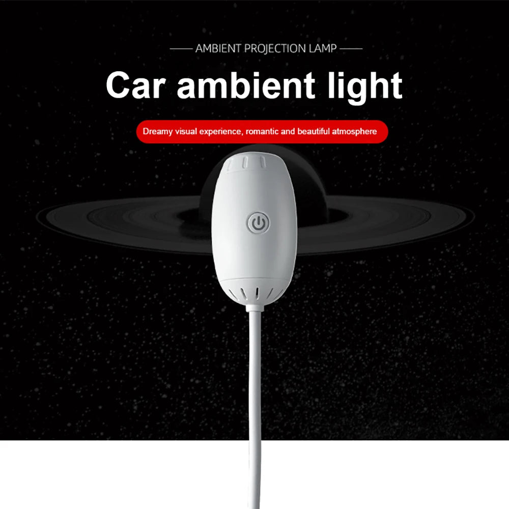 Projektor światła usb do samochodu | led oświetlenie wnętrza galaktyka saturn