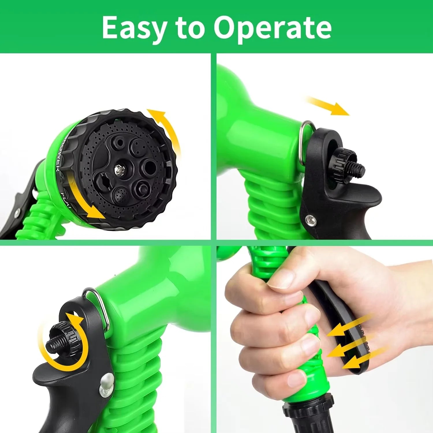 Multi-Pattern Garden Hose Nozzle - Car Wash & Yard Sprayer
