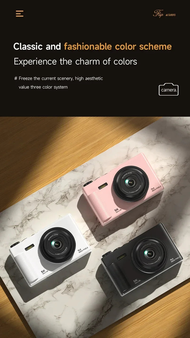 Kamera vlogowa oneplus 5k – 75mp, obrotowy ekran, 18x zoom
