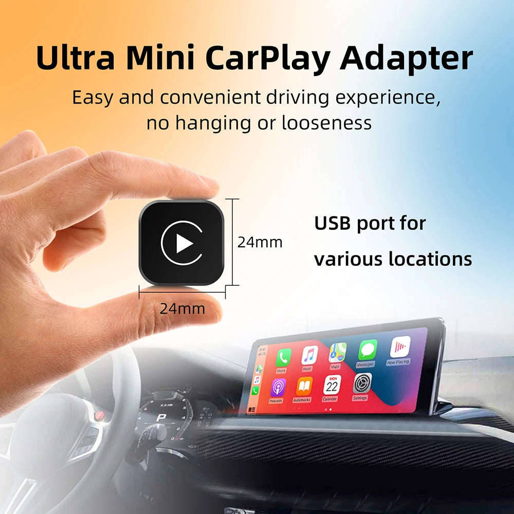 Adapter 2w1 bezprzewodowy carplay i android auto | inteligentny box ai do samochodów