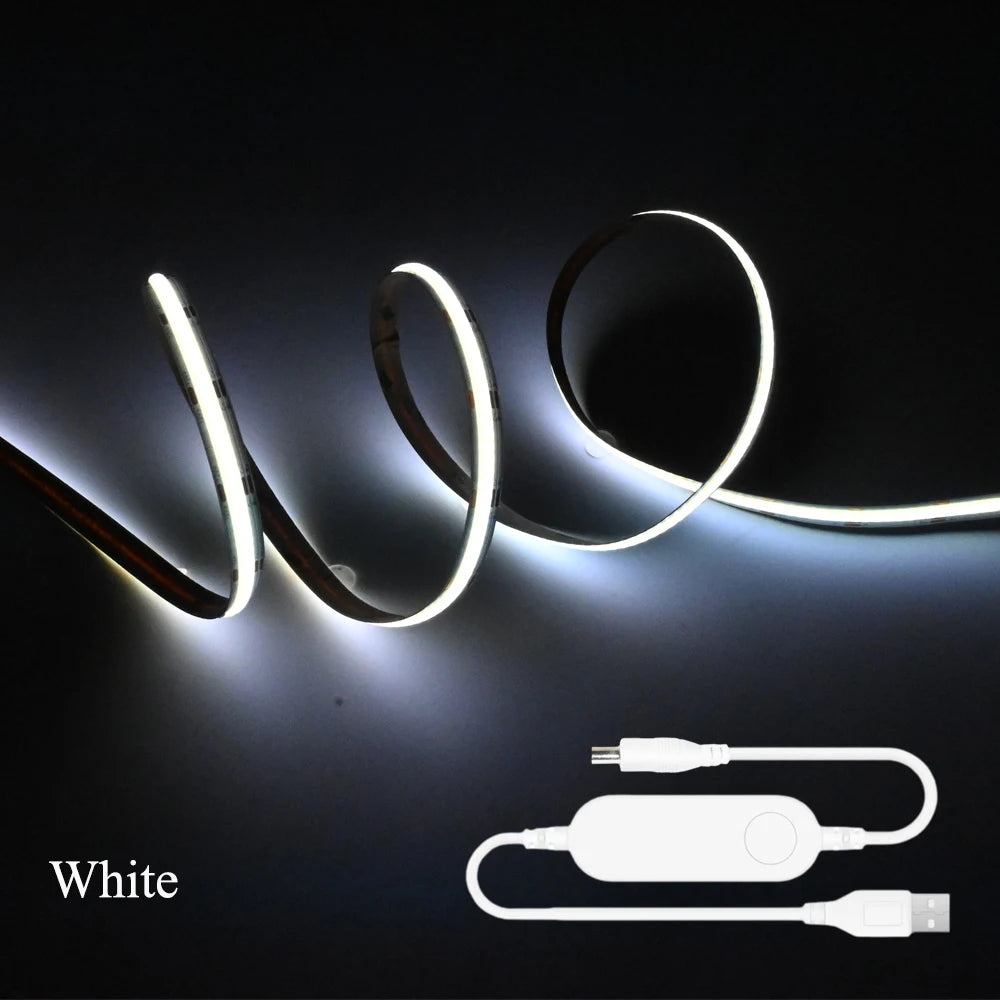 CENFAYA USB Tuya Zigbee COB LED Strip 1m/2m | Smart Home Lighting